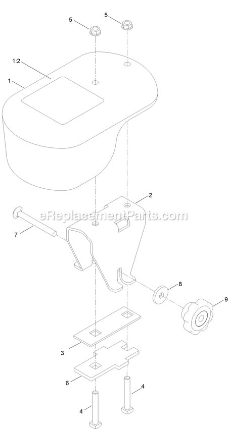 Caster Weight Kit Diagram and Parts List for 135-2604 (408644346-411294211)(2021) Exmark Lawn Tractor Accessories