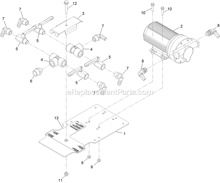 Liquid Valve Assembly Diagram and Parts List for 34220 400000000-999999999 Exmark Sprayer
