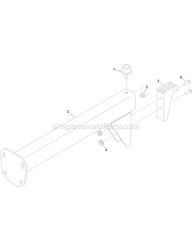 Bag Support Frame Assembly Diagram and Parts List for 126-8680 (406294345-408644345)(2020) Exmark Lawn Tractor Accessories