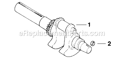 Crankshaft Diagram and Parts List for EX20KC (130000-149999)(1997) Exmark Lawn Mower