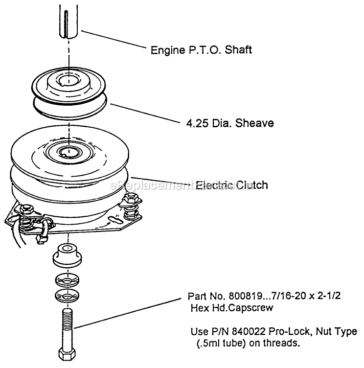 Parts Manual Supplement Diagram and Parts List for TTH-20KC (90000-101999)(1994) Exmark Lawn Mower