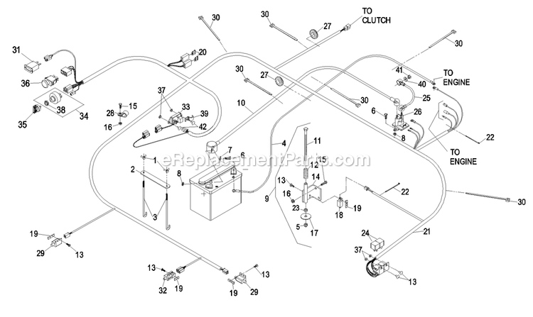 Electrical Group Diagram and Parts List for LCT23BV523 (720000-789999)(2008) Exmark Lawn Mower