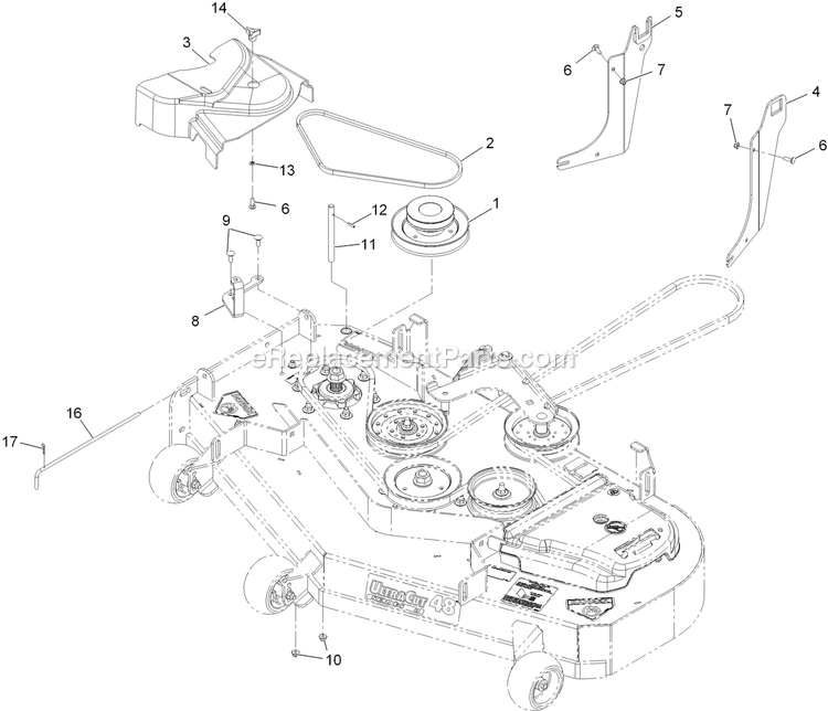 Completing Kit (5) Diagram and Parts List for 116-3000 (314000000-314999999)(2014) Exmark Lawn Tractor Accessories