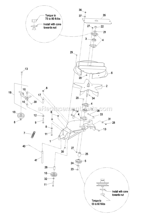 Blower Assembly (3) Diagram and Parts List for LHPUVD4448 (600000-669999)(2006) Exmark Lawn Tractor Accessories