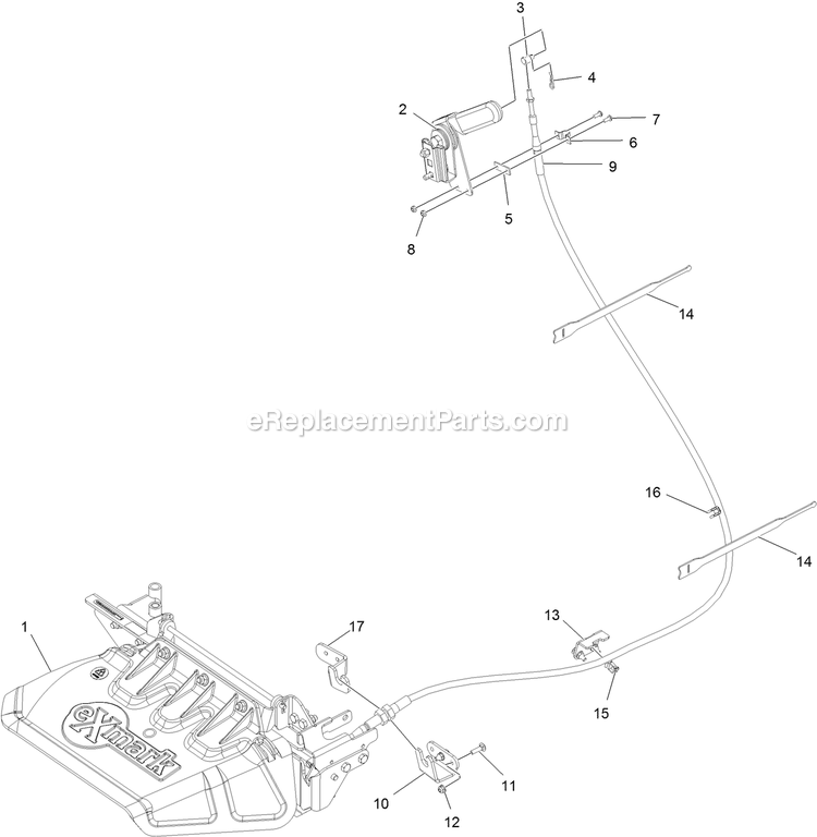 Assembly (1) Diagram and Parts List for 135-5271 2019 Exmark Lawn Tractor Accessories
