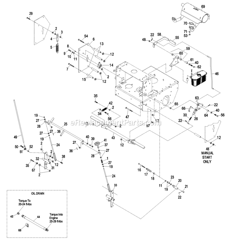 Engine Deck Group (2) Diagram and Parts List for THP20KAE483 (850000-919999)(2010) Exmark Lawn Mower