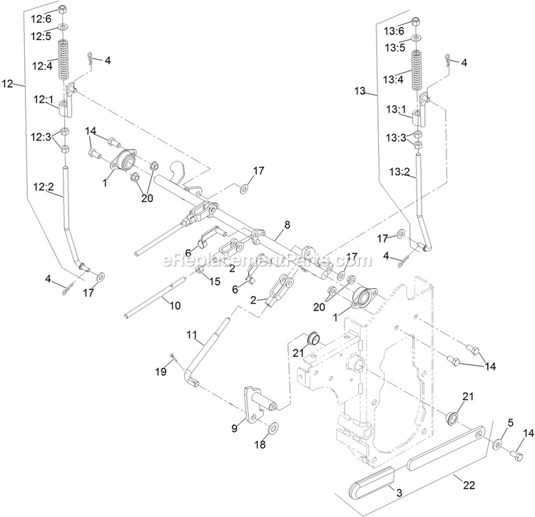 Park Brake Assembly Diagram and Parts List for NV730EKC48 (313000000-313999999)(2013) Exmark Lawn Mower