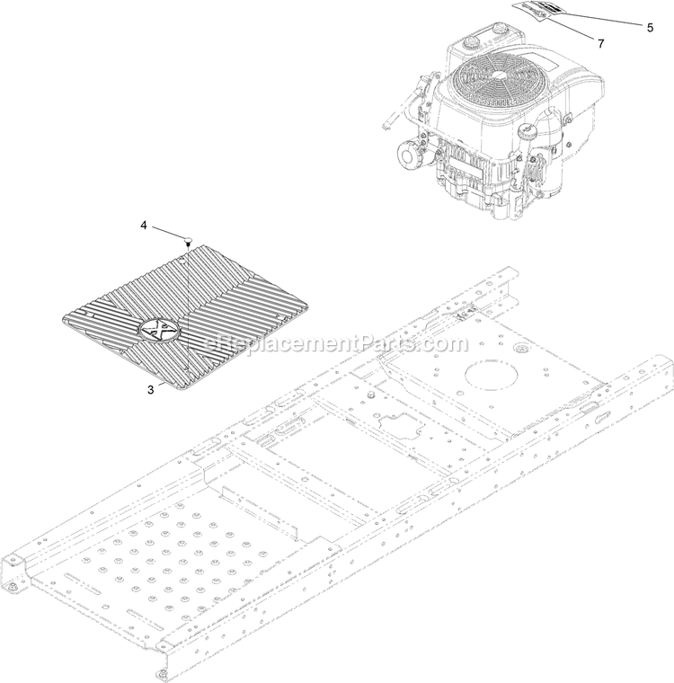 Engine Decal Assembly Diagram and Parts List for QTS452CEM34200 (400000000-402082299)(2017) Exmark Lawn Mower