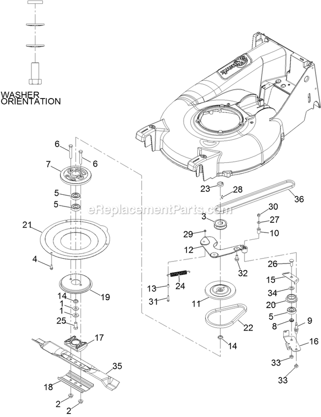 Deck And Wheel Assembly (2) Diagram and Parts List for ECX180CKA210BC (315000000-315999999)(2015) Exmark Lawn Mower