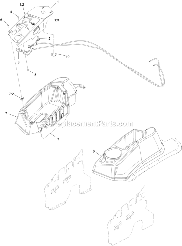 Control Panel Assembly Diagram and Parts List for LZE751GKA604C1 (400000000-402082299)(2017) Exmark Lawn Mower