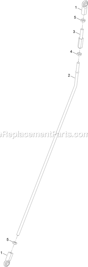 Rh Motion Control Linkage Assembly Diagram and Parts List for ARX440CKC24000 (404314159-406294344)(2019) Exmark Aerator