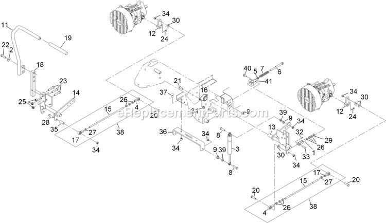 Motion Control Group - 31hp Diagram and Parts List for LZ28KA665 (670000-719999)(2007) Exmark Lawn Mower