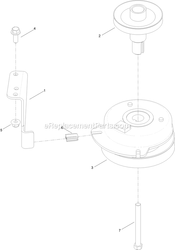 Clutch Assembly Diagram and Parts List for QTE708GEM50200 (400000000-402082299)(2017) Exmark Lawn Mower