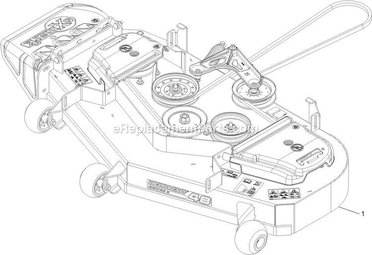 Complete Deck Assembly Diagram and Parts List for PNS710GKC48300 (316000000-399999999)(2016) Exmark Lawn Mower