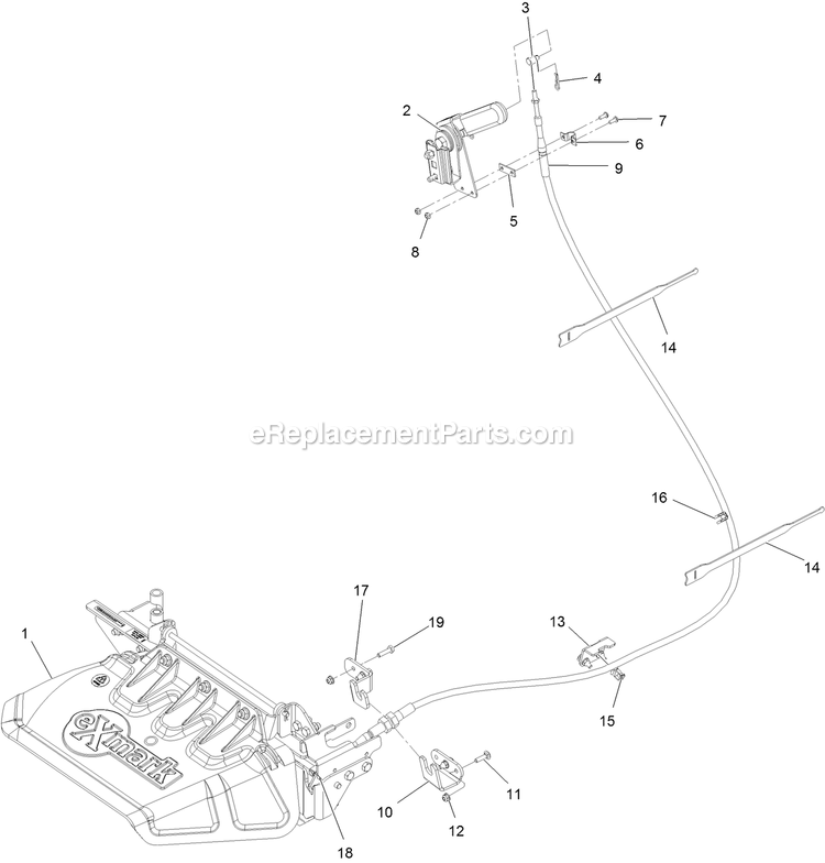 Assembly (1) Diagram and Parts List for 135-5271 2020 Exmark Lawn Tractor Accessories
