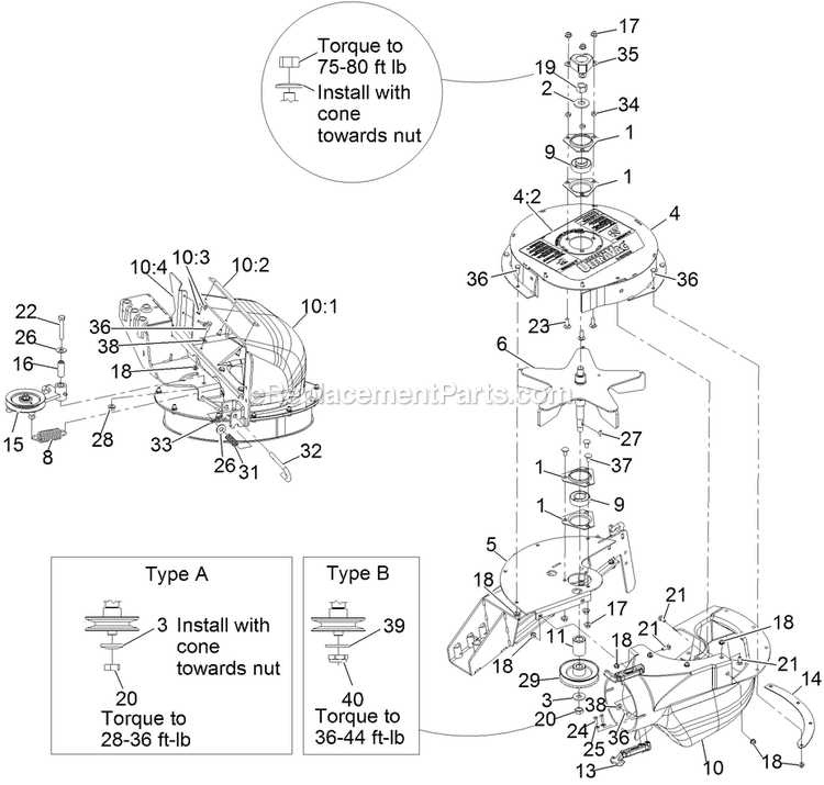 Blower Assembly Diagram and Parts List for 116-3001 (314000000-314999999)(2014) Exmark Lawn Tractor Accessories