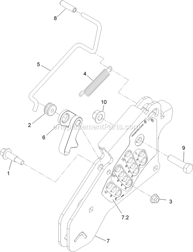 Height-Of-Cut Assembly Diagram and Parts List for LZE27KC604 (920000-999999)(2011) Exmark Lawn Mower