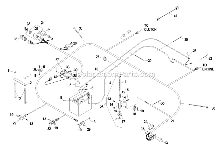 Electrical Group Diagram and Parts List for LHP23KC523 (720000-789999)(2008) Exmark Lawn Mower