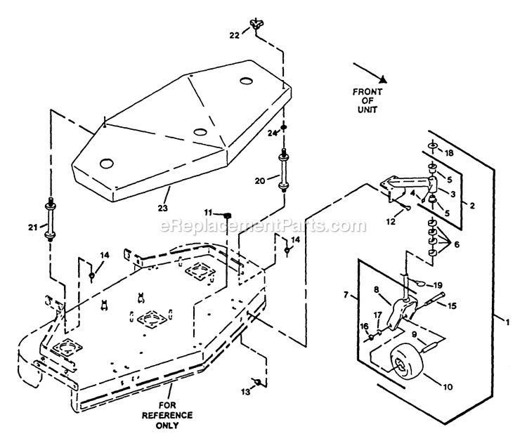 Mower Deck (3) Diagram and Parts List for M5214KA (130000-149999)(1997) Exmark Lawn Mower
