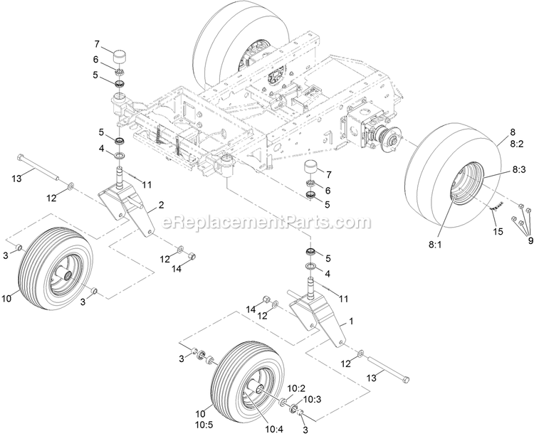 Tire And Wheel Assembly Diagram and Parts List for 34226 400000000-999999999 Exmark Sprayer