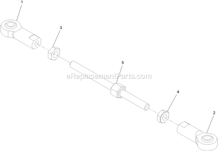 Vertical Adjust Link Assembly Diagram and Parts List for VTS541CKA36300 (315000000-315999999)(2015) Exmark Lawn Mower