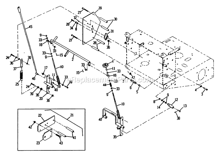 Engine Deck Group (2) Diagram and Parts List for VH5216BV (130000-149999)(1997) Exmark Lawn Mower