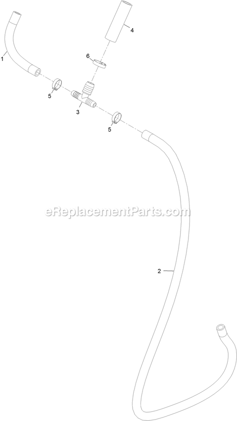 Hose Assembly (1) Diagram and Parts List for SSS270CSB00000 (402082300-404314158)(2018) Exmark Sprayer