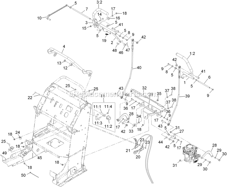 Control Assembly Diagram and Parts List for VT24KA484CA (920000-999999)(2011) Exmark Lawn Mower