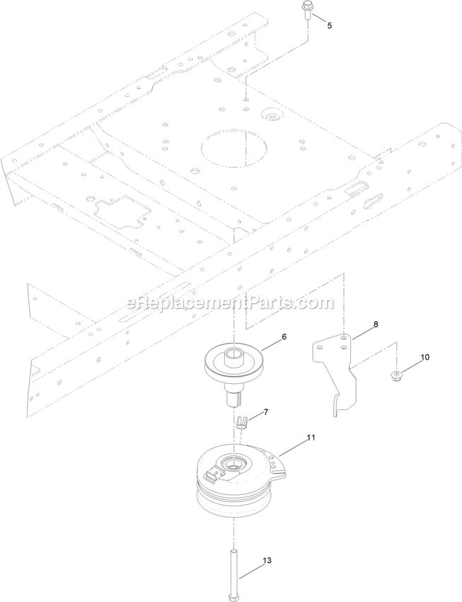 Clutch Assembly Diagram and Parts List for QTE452CEM42100 (316000000-399999999)(2016) Exmark Lawn Mower
