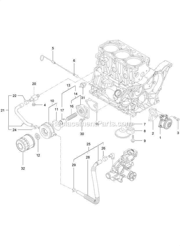 Oil Pump Assembly Diagram and Parts List for LZS88CDYM96RW0 (402082300-404314158)(2018) Exmark Lawn Mower