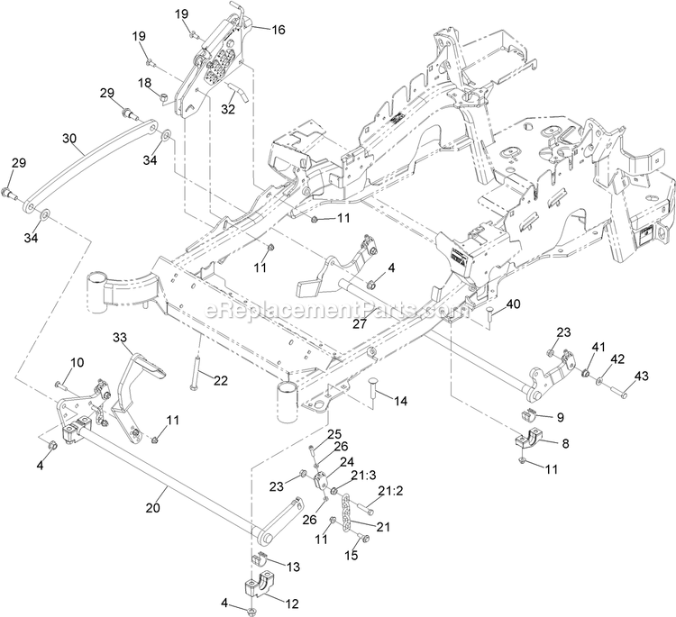 Deck Lift Assembly Diagram and Parts List for LZE22KA484 (920000-999999)(2011) Exmark Lawn Mower