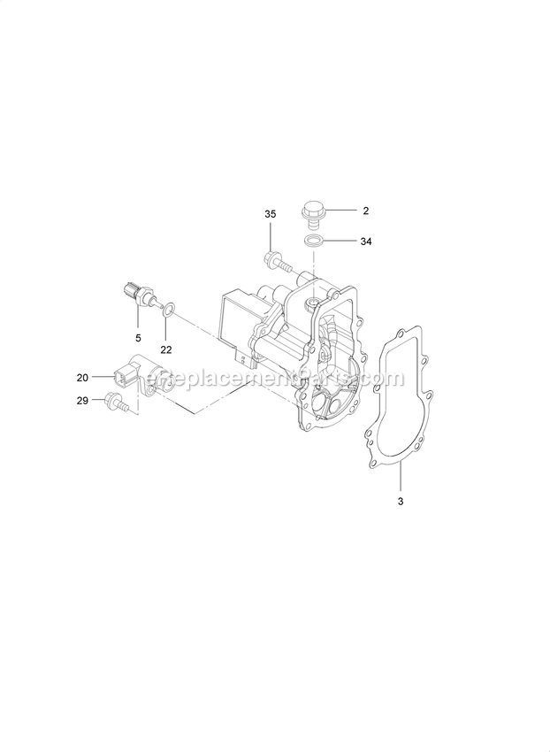 Governor Assembly Diagram and Parts List for LZS80TDYM604W0 (406294345-408644345)(2020) Exmark Lawn Mower
