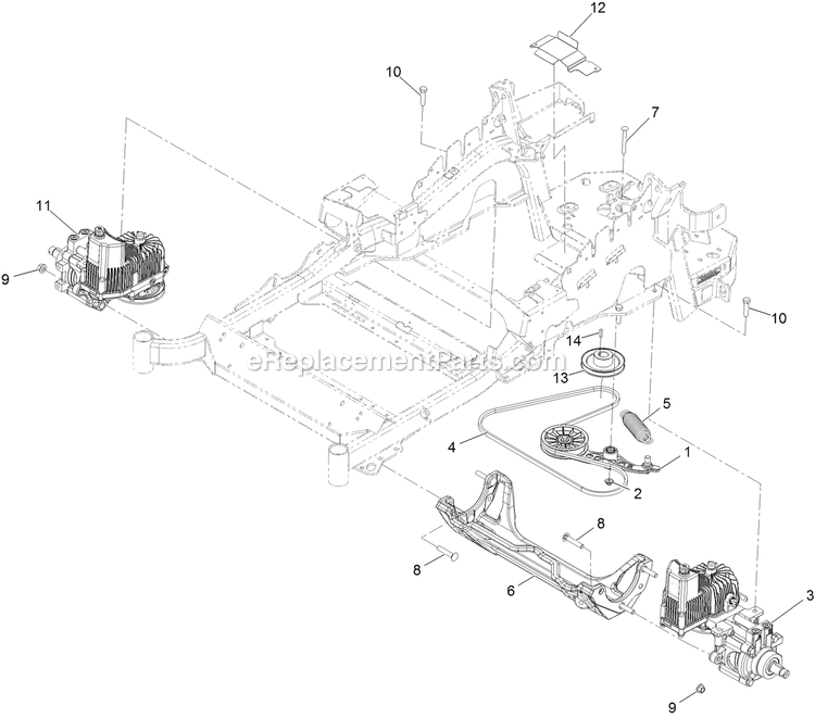 Hydraulic Assembly Diagram and Parts List for LZE651CKA484A2 (411294212-999999999)(2022) Exmark Lawn Mower