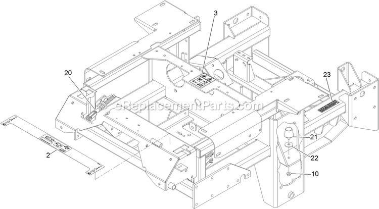 Deck With Decals Assembly (2) Diagram and Parts List for LZS902DKU725A1 (315000000-315999999)(2015) Exmark Lawn Mower