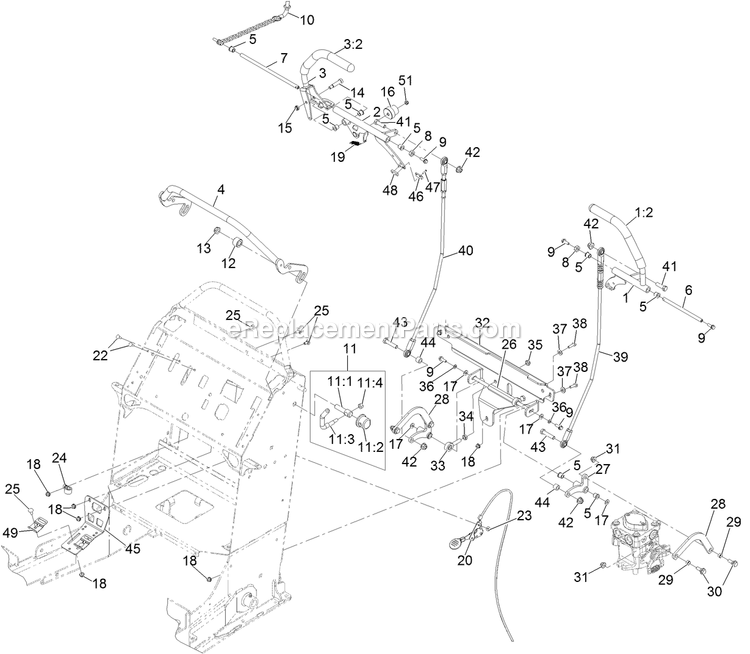 Control Assembly Diagram and Parts List for VTS730AKC52400 (400000000-402082299)(2017) Exmark Lawn Mower
