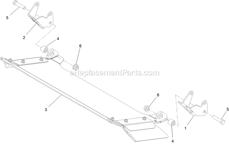 Rear Discharge Tunnel Diagram and Parts List for LZE751GKA72RA1 (404314159-406294344)(2019) Exmark Lawn Mower