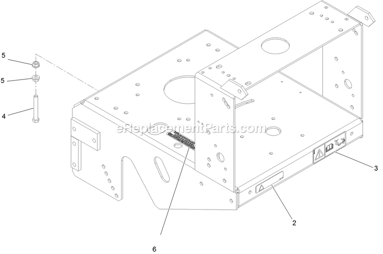 Deck With Decals Assembly (2) Diagram and Parts List for MGS481CKA48300 (406294345-408644345)(2020) Exmark Lawn Mower
