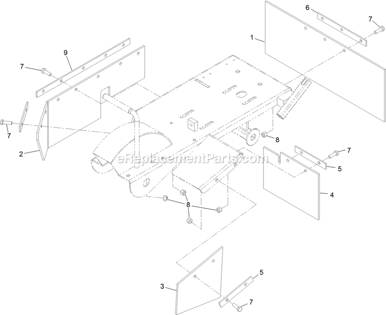 Flap Assembly Diagram and Parts List for SG200HN (312000000-312999999)(2012) Exmark Lawn Tractor Accessories