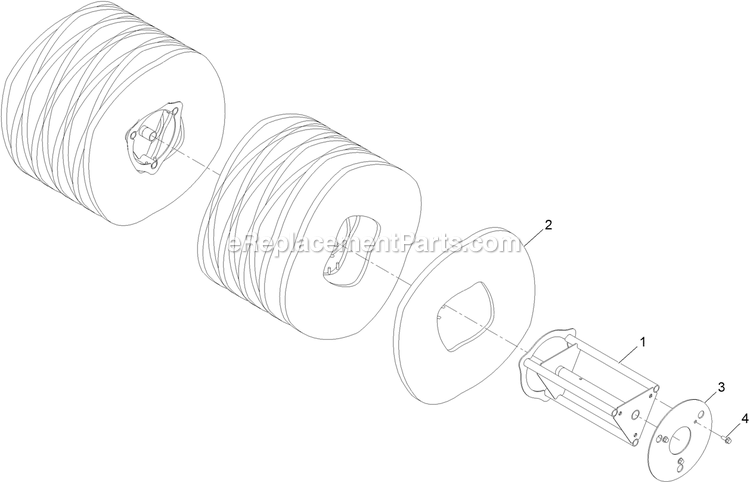 Core Assembly Diagram and Parts List for BRS270CKC36000 (406294345-408644345)(2020) Exmark Leaf Blower / Vacuum