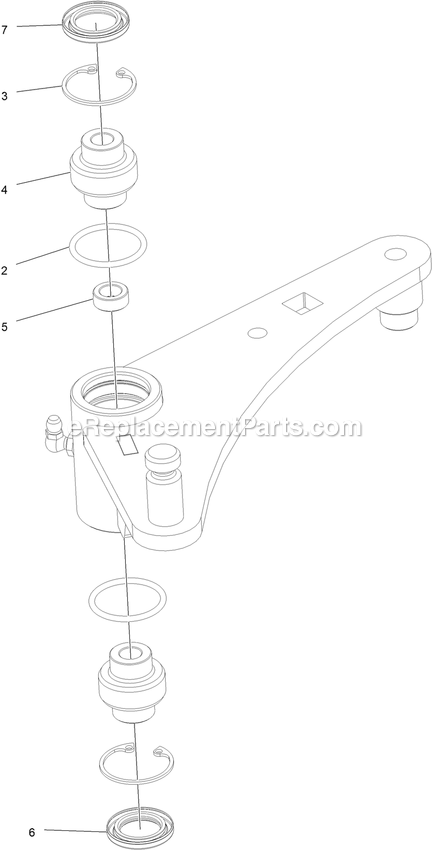 Idler Assembly Diagram and Parts List for STE600CKA32300 (404314159-406294344)(2019) Exmark Lawn Mower