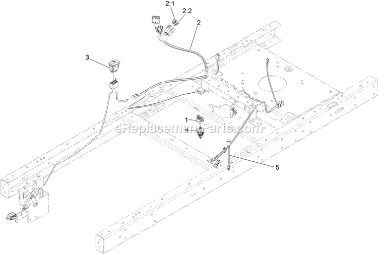 Harness Assembly Diagram and Parts List for QSS725GKC50200 (315000000-315999999)(2015) Exmark Lawn Mower