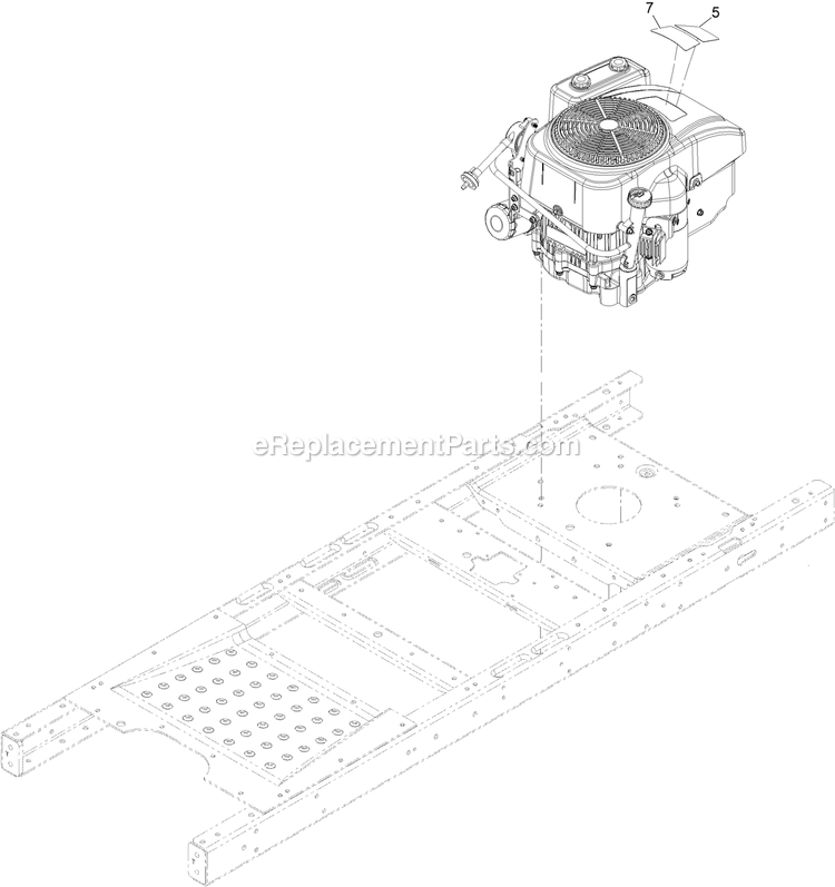 Engine Decal Assembly Diagram and Parts List for QTE452CEM42100 (400000000-402082299)(2017) Exmark Lawn Mower