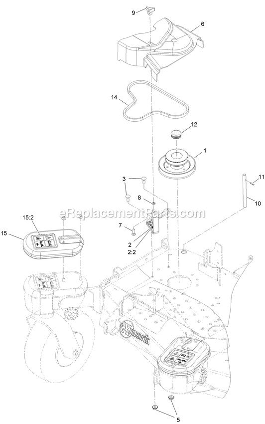 Completing Kit (4) Diagram and Parts List for 126-6954 (402082300-404314158)(2018) Exmark Lawn Tractor Accessories