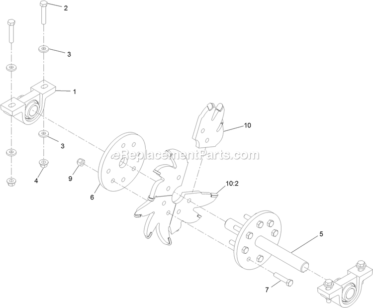 Cutter Wheel Assembly Diagram and Parts List for SG390HN (312000000-312999999)(2012) Exmark Lawn Tractor Accessories