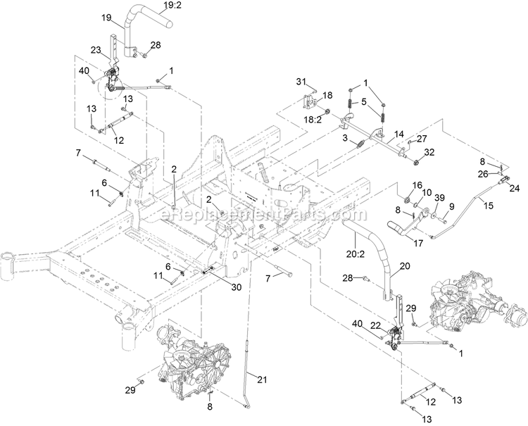 Motion Control Assembly Diagram and Parts List for RAX651GKA484A3 (400000000-402082299)(2017) Exmark Lawn Mower
