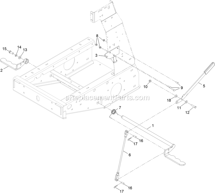 Park Brake Assembly Diagram and Parts List for 34233 406912824-999999999 Exmark Sprayer
