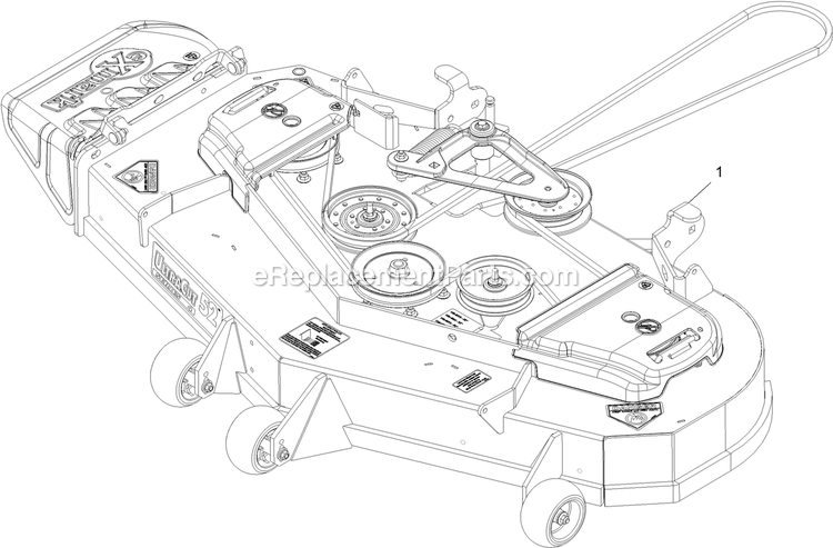 Complete Deck Assembly Diagram and Parts List for LZS691KA524 (313000000-313999999)(2013) Exmark Lawn Mower