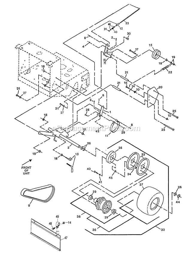 Engine Deck Group (2) Diagram and Parts List for M4815KA (220000-259999)(2000) Exmark Lawn Mower