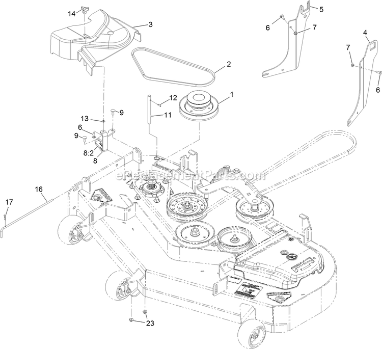 Completing Kit (5) Diagram and Parts List for 116-3001 (314000000-314999999)(2014) Exmark Lawn Tractor Accessories