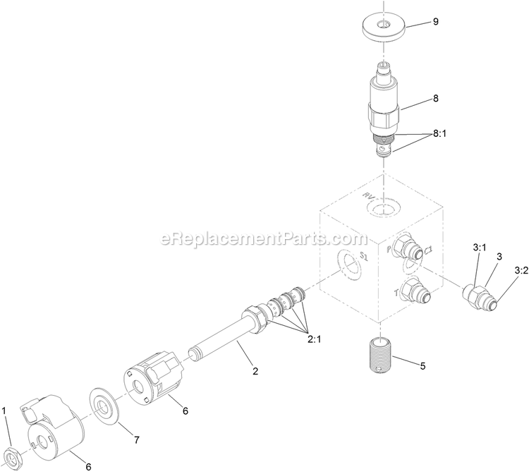 Manifold Assembly Diagram and Parts List for ARX440CKC24000 (404314159-406294344)(2019) Exmark Aerator